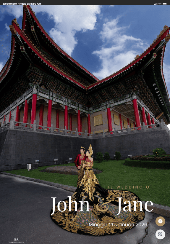 Undangan Digital Premium dan Responsif | Tablet Invitation View